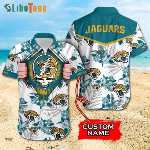 Personalized Jacksonville Jaguars Hawaiian Shirt, Grateful Dead, Summer Hawaiian Shirts