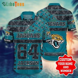 Personalized Jacksonville Jaguars Hawaiian Shirt, Star,Tropical Button Down Shirt