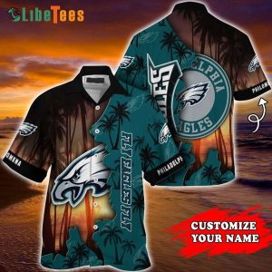 Customized Philadelphia Eagles Hawaiian Shirt, Coconut Tree, Best Hawaiian Shirts