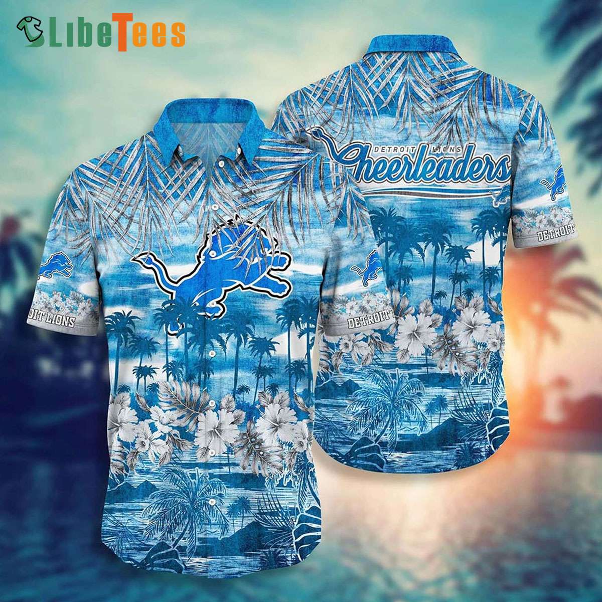 Detroit Lions Hawaiian Shirt, Style Tropical Pattern Island Summer, Hawaiian Print Shirts