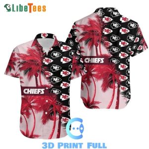 Kansas City Chiefs Hawaiian Shirt, Coconut Tree And Logo, Cheap Hawaiian Shirts