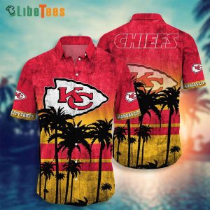 Kansas City Chiefs Hawaiian Shirt, Coconut Tree Graphic, Cheap Hawaiian Shirts