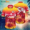 Kansas City Chiefs Hawaiian Shirt, Coconut Tree In Sunset, Hawaiian Style Shirts