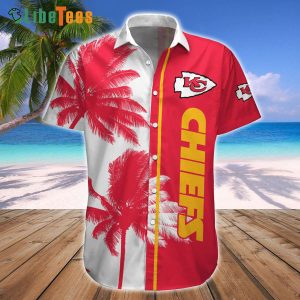 Kansas City Chiefs Hawaiian Shirt, Coconut Tree Pattern, Cool Hwaiian Shirts
