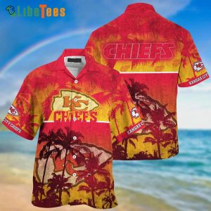 Kansas City Chiefs Hawaiian Shirt, Coconut Tree Tropical Summer Beach, Unique Hawaiian Shirts