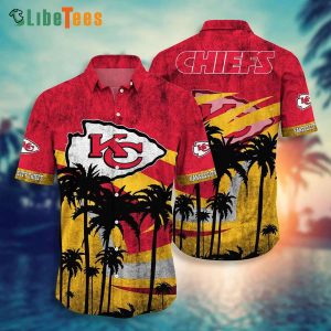 Kansas City Chiefs Hawaiian Shirt, Graphic Tropical Pattern, Hawaiian Style Shirts