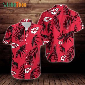 Kansas City Chiefs Hawaiian Shirt, Palm Leaves Pattern, Cool Hawaiian Shirts
