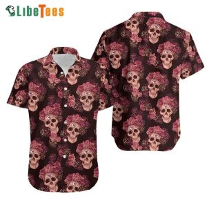 Kansas City Chiefs Hawaiian Shirt, Skull And Rosie, Cheap Hawaiian Shirts