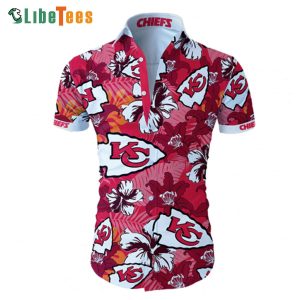 Kansas City Chiefs Hawaiian Shirt, Tropical Flower, Hawaiian Print Shirts