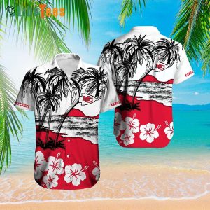 Kansas City Chiefs Hawaiian Shirt, Tropical Island Beach Summer Graphic, Cool Hwaiian Shirts