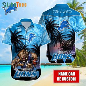 Personalized Detroit Lions Hawaiian Shirt, Amazing Beach Summer, Nice Hawaiian Shirts