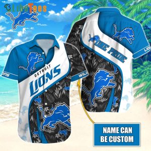 Personalized Detroit Lions Hawaiian Shirt, Casual Tropical Pattern, Nice Hawaiian Shirts