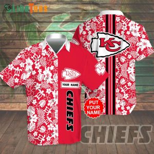 Personalized Kansas City Chiefs Hawaiian Shirt, Flowery Aloha Summer Beach, Tropical Print Shirts