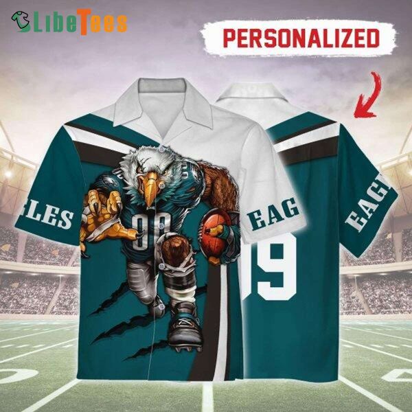 Personalized Philadelphia Eagles Hawaiian Shirt, Gearhomies, Tropical Print Shirts