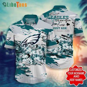 Personalized Philadelphia Eagles Hawaiian Shirt, Grandpa, Cool Hawaiian Shirts