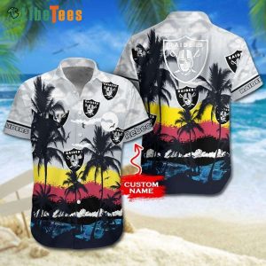Personalized Raiders Hawaiian Shirt, Island Beach Summer, Tropical Hawaiian Shirt