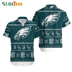 Philadelphia Eagles Hawaiian Shirt, Christmas, Unique Hawaiian Shirts