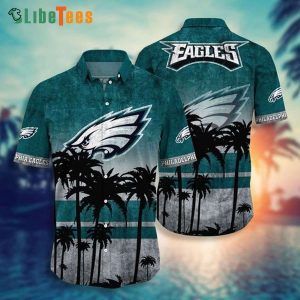 Philadelphia Eagles Hawaiian Shirt, Coconut Trees Graphic, Cheap Hawaiian Shirts