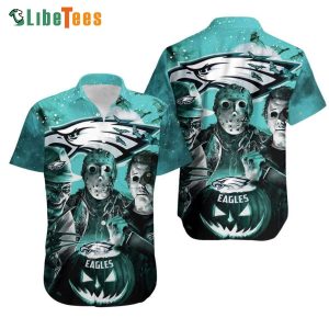 Philadelphia Eagles Hawaiian Shirt, Freddy Jason Michael Myers, Unique Hawaiian Shirts