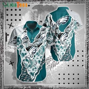 Philadelphia Eagles Hawaiian Shirt, Graphic Floral Pattern Summer, Nice Hawaiian hirts