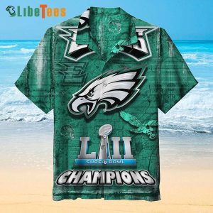 Philadelphia Eagles Hawaiian Shirt, LII Super Bowl Champion, Hawaiian Beach Shirts