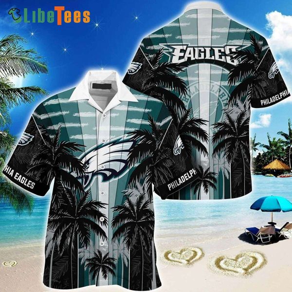 Philadelphia Eagles Hawaiian Shirt, Light In The Coconut Forest, Tropical Print Shirts