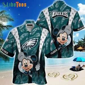 Philadelphia Eagles Hawaiian Shirt, Mickey Mouse, Tropical Print Shirts