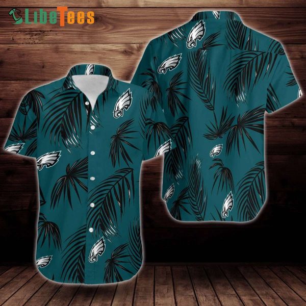 Philadelphia Eagles Hawaiian Shirt, Palm Leaves Pattern, Hawaiian Beach Shirts