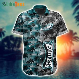 Philadelphia Eagles Hawaiian Shirt, Palm Tree Pattern, Tropical Print Shirts