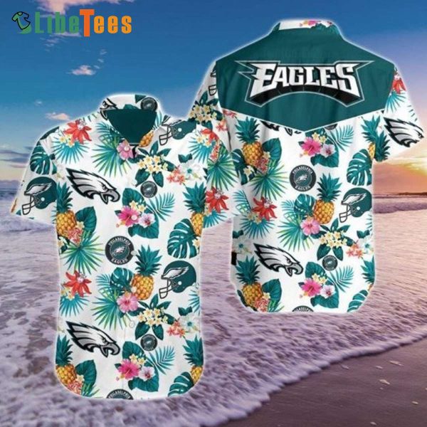 Philadelphia Eagles Hawaiian Shirt, Pineapple, Unique Hawaiian Shirts