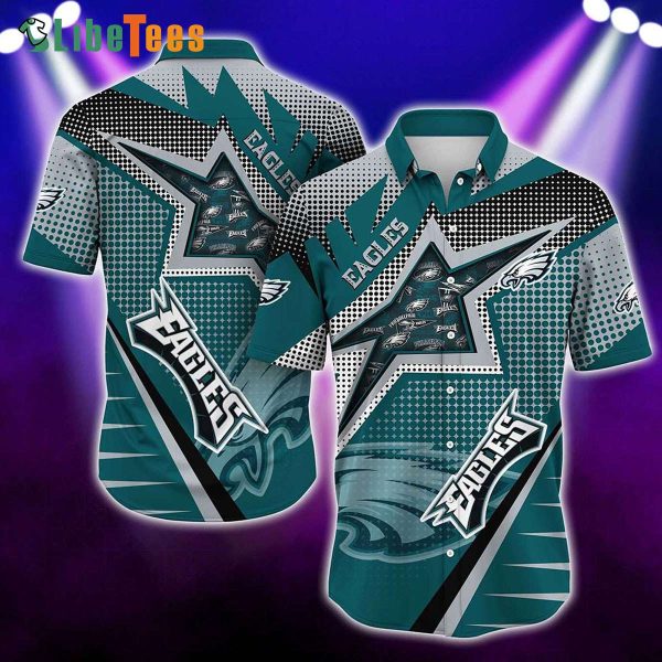 Philadelphia Eagles Hawaiian Shirt, Polkadot Pattern, Tropical Print Shirts