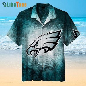 Philadelphia Eagles Hawaiian Shirt, Shinning Logo, Cute Hawaiian Shirts