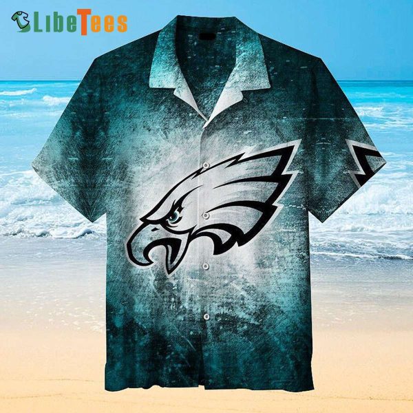 Philadelphia Eagles Hawaiian Shirt, Shinning Logo, Cute Hawaiian Shirts