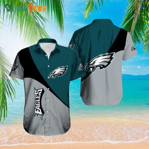 Philadelphia Eagles Hawaiian Shirt, Simple Design, Hawaiian Beach Shirts