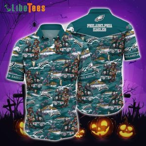 Philadelphia Eagles Hawaiian Shirt, The Nightmare Ends On Halloween Characters Chibi, Cute Hawaiian Shirts