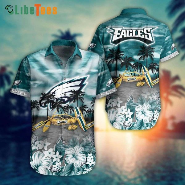 Philadelphia Eagles Hawaiian Shirt, Tropical Beach Summer, Nice Hawaiian hirts