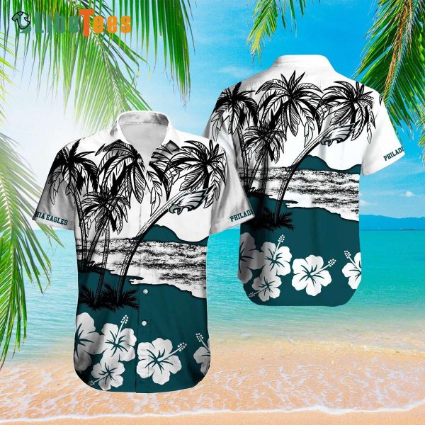 Philadelphia Eagles Hawaiian Shirt, Tropical Island Summer, Hawaiian Beach Shirts