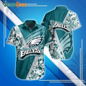 Philadelphia Eagles Hawaiian Shirt, Tropical Pattern Trending Summer, Cute Hawaiian Shirts