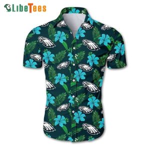 Philadelphia Eagles Hawaiian Shirt, Tropical Flower, Hawaiian Shirt Outfit