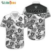 Raiders Hawaiian Shirt, Aloha Leaves Pattern And Logo, Tropical Hawaiian Shirt