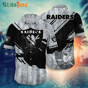 Raiders Hawaiian Shirt, American Flag Print, Classy Hawaiian Shirts