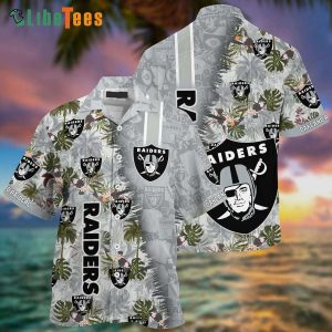 Raiders Hawaiian Shirt, Bird And Leaves, Hawaiian Beach Shirts