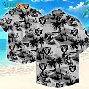 Raiders Hawaiian Shirt, Car And Tropical Island, Classy Hawaiian Shirts