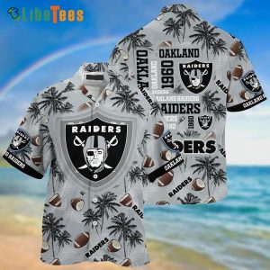 Raiders Hawaiian Shirt, Coconut Pattern, Summer Hawaiian Shirts