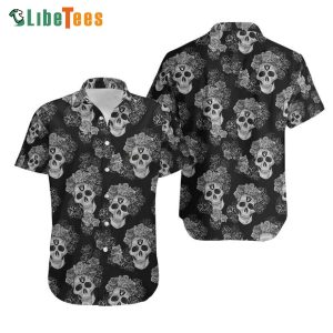 Raiders Hawaiian Shirt, Mystery Skull And Rosie, Tropical Hawaiian Shirt