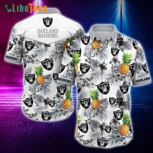 Raiders Hawaiian Shirt, Pineapple Tropical Graphic, Nice Hawaiian Shirts
