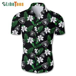 Raiders Hawaiian Shirt, Tropical Flower Summer, Unisex Hawaiian Shirts