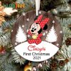 Custom Name Minnie Ornament, First Christmas, Xmas Gifts, Disney Lovers Gifts