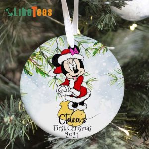 Custom Name Minnie Ornament, Xmas Gifts, Disney Lovers Gifts