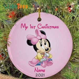 Personalized Minnie Ornament, Baby’s First Christmas, Xmas Gifts, Disney Lovers Gifts